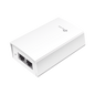 Inyector PoE Pasivo de 48V (24 Watts) / 2 puerto 10/100/1000 Mbps / Plug and Play / Montaje en Pared