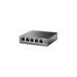 Switch PoE no Administrable de escritorio / 5 puertos 10/100 Mbps / 4 puertos PoE af/at / Presupuesto 67 W / Modo Extensor hasta 250 m / Calidad video prioritaria