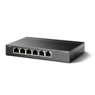 Switch PoE no administrable / 6 puertos 10/100 Mbps / 4 puertos PoE 802.3af/at / Presupuesto 67 W / Extensor hasta 250 m (820 ft) / Prioridad video
