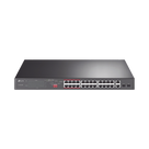 Switch PoE+ / 24 Puertos 10/100 Mbps / 2 Puertos Gigabit Combo / 2 Puertos SFP / Alcance PoE 250 m (820.2 ft) / Presupuesto PoE 250 W