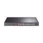 Switch No Administrable 24 Puertos PoE+ 10/100 Mbps / 2 Puertos 10/100/1000 Mbps + 2 Puertos SFP (combo) / Modo Prioridad de Tráfico / Modo Aislamiento de Red / Presupuesto PoE de 250 W / Diseño pa