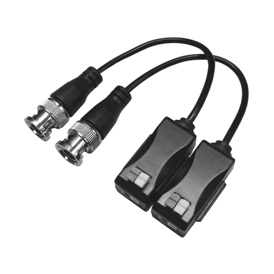 Kit de Transceptores (Baluns) con Terminal PUSH SUPERIOR PIG TAIL en ambos conectores, Resolución 4K , Cable flexible COAXIAL Blindado / COAXITRON / AUDIO POR COAXITRON /Conector 100% COBRE / Calid