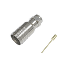 Conector F Macho / Plegable / 75 Ohm / Para Cable RG-11 / Rango -20°C a 80°C / Cuerpo Bronce-Niquelado