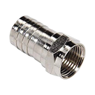 Conector F Macho / Doble Blindaje / Plegable / Bronce Niquelado / RG-6