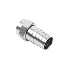 Conector F Macho / Doble Blindaje Plegable / RG-59 / Bronce Niquelado / Contacto Oro / 1.64 ft Equivalente