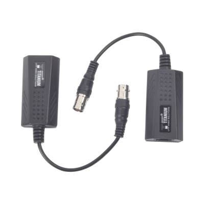 Kit EXTENSOR IP por cable CABLE COAXIAL para distancias de HASTA 200 m / REUTILIZA EL CABLEADO EXISTENTE PARA CONECTAR CÁMARAS IP / No Requiere Energía / Transmisión en Tiempo Real / Protección Con