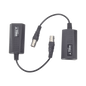 Kit EXTENSOR IP por cable CABLE COAXIAL para distancias de HASTA 200 m / REUTILIZA EL CABLEADO EXISTENTE PARA CONECTAR CÁMARAS IP / No Requiere Energía / Transmisión en Tiempo Real / Protección Con