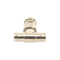 Adaptador en T para 75 Ohm de Conector BNC Macho a Doble BNC Hembra, Níquel/ Oro/ Teflón.