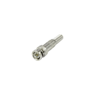 Conector BNC Macho / 75 Ohm / Resorte de Presión / RG-59/RG-6 / Níquel-Oro-PTFE / 41.7 mm (0.14 ft) Largo
