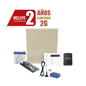 Kit de panel de alarma híbrido con comunicador celular 2G, teclado alfanumérico, batería y transformador, con 2 años de datos incluidos