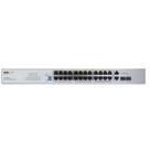 Switch PoE / 24 Puertos 10/100 Mbps + 2 SFP Gigabit Combo / Alcance 250 m (820.2 ft) / 280 W / No Administrable / Protección 6 kV
