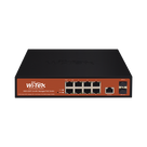 Switch Administrable PoE / 8 Puertos Gigabit / 2 SFP / 150W / 20Gbps / 6kV Protección Rayos / Fanless / -10 a 55°C / 0.71 x 0.46 x 0.18 pies