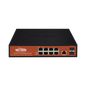 Switch Administrable de 8 puertos Gigabit Ethernet con PoE 802.3 af/at y 24V Pasivo + 2 SFP Gigabit, 150 W