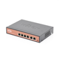 Switch PoE No administrable / PoE de Largo Alcance Hasta 250m / 4 Puertos PoE 10/100Mbps (Puerto 1 Hasta 60W, Puertos 2,3 y 4 Hasta 30W) + 2 Puertos 10/100Mbps Uplink / Presupuesto 65 W / Plug and
