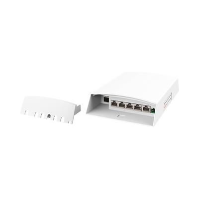 Switch CCTV PoE para Exterior / No administrable / PoE Entrada 802.3 bt Hasta 60W / 1 Puerto PoE salida 24V pasivo Hasta 12W /  3 puertos PoE 802.3 at Hasta 30W /  Ideal para Aplicaciones CCTV con