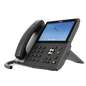 Teléfono IP  Android Empresarial para 20 lineas SIP, pantalla táctil, Wi-Fi y Bluetooth, PoE, hasta 112 botones DSS, puertos Gigabit, soporta recepción de video.