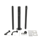 Poste Seccionado de 3 Metros / Especializado para la Instalación de Videovigilancia / Incluye Base de Cimentación y Brazo para Cámara PTZ / Color Negro