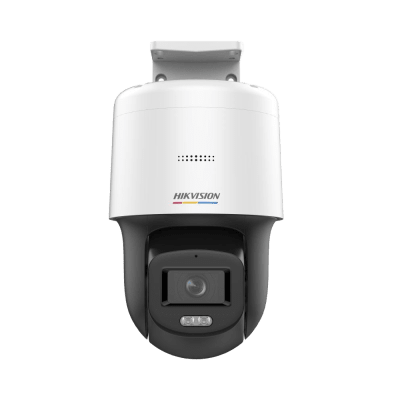 Cámara Domo PT IP / 4 Megapixel / Lente F1.0 / Luz Blanca 30 m (98.4 ft) / Audio Bidireccional / PoE / IP66