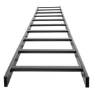 Escalera Tubular / 1.5\" Peralte / 12\" Ancho / 3.05 m (10 ft) Largo / Acero con Epóxica Negra / Incluye Coples y Tornillería
