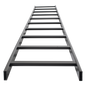 Escalera Tubular de 1.5\" de Peralte y 12\" de Ancho y 3.05 Metros de Largo, Pintura Epóxica Color Negro, Ideal Para Utilizarse en Centros de Datos o Cuartos de Telecomunicacionesl, incluye Coples