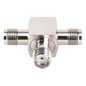 Adaptador en Forma T, de Triple Conectores SMA Hembra, Níquel/ Oro/ Teflón.