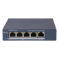 Switch Gigabit PoE+ / Monitoreable / 4 Puertos 1000 Mbps PoE+ / 1 Puerto 1000 Mbps Uplink / Configuración Nube Hik-PartnerPro / Modo Extendido hasta 300 Metros / 45 Watts