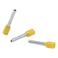 Ferrule Aislado PAN-TERM para Cable 18 AWG, Largo 12mm, DIN Color Amarillo. Paquete 500 Piezas