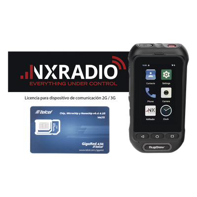 KIT Radio RG360 +12 Meses Servicio NXRADIOTERMINAL + SIM YOBI 1GB Mensual por 12 Meses