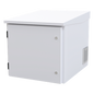 Gabinete PROFUNDO hasta 705 mm  de profundidad, de Exterior de 9UR con Ventiladores y Termostato, Se envía el Gabinete Armado, (Montaje a poste o torre se vende por separado).