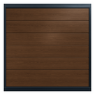 Puerta de Garage / Línea Central / Imitación Madera Oscura / 18 x 8 pies / Aislada / Estilo Americano / Panel Calibre 26
