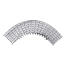 Curva Pre-Fabricada Horizontal / 90° / Peralte 54 mm / Ancho 100 mm / Electro Zinc 15-20 micras / Interior