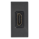 Módulo HDMI / Hembra-Hembra / Full HD 1080p / 4K / Acabado Grafito RAL 7021 / Sistema Modular K45