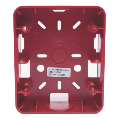 Caja Trasera Resistente a la Intemperie, Roja (para usar con la serie de estrobos HE) (0500-06360) De Hochiki
