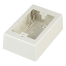 Caja de Pared Superficial / PVC Auto-extinguible / 5 x 3.26 x 1.62 in / Salidas 1/2-3/4-1 in / Blanco Mate