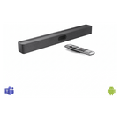 Barra de Videoconferencia / Triple Cámara 50 MP / 16 Micrófonos MEMS 10 m (32.8 ft) / 4 Altavoces 5W 97 dBSPL / Android Integrado / Modo BYOD / Microsoft Teams / Zoom / RingCentral