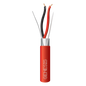 Bobina de 305 Metros (1000 Pies) de Alambre / 2 x 16 AWG / Riser / Para Aplicaciones de Incendio FPLR / Blindado Sólido Color Rojo