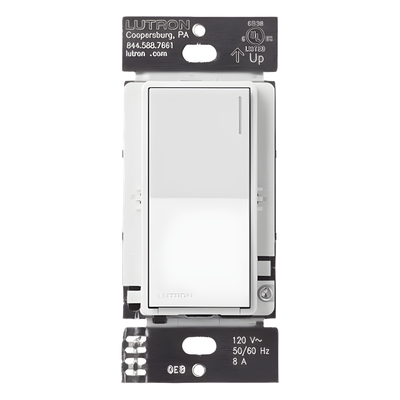 Apagador auxiliar Sunnata de pared para control de 3 vías o escalera, 120 V, compañero cableado del apagador principal del sistema RadioRA 3, color blanco brillante (White)