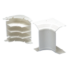 Esquinero Interior para Canaleta / PVC Rígido / Doble Cara / Radio de Curvatura 1 in / UL94V-0 / Blanco Mate
