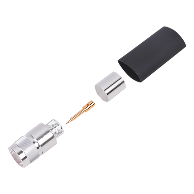 Conector N Macho de Anillo Plegable para LP-600, LMR-600, CNT-600.