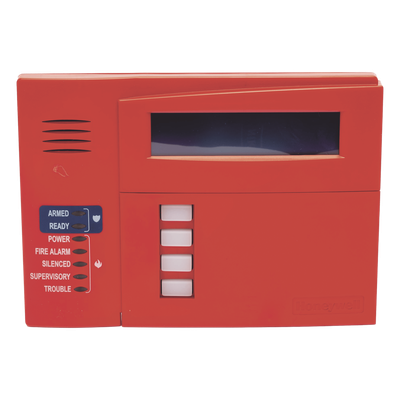 Teclado alfanumérico remoto para paneles de detección de incendio comercial, con sonorizador integrado