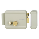 Cerradura Eléctrica con Botón de Salida / Doble Cerrojo / Exterior Derecha / 12 VCA 2.5A / Compacta 129 x 103 x 38 mm