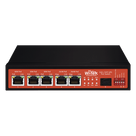 Controlador Solar de 15A con Switch PoE /  1 Puerto Gigabit PoE 802.3 bt / 2 Puertos PoE 802.3 af/at / 2 Puertos PoE Pasivo 24/48 Vcc / 1 Puerto SFP / No administrable