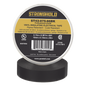 Cinta Eléctrica STRONGHOLD para Aislar, de PVC, Uso Profesional en Construcción Eléctrica, Grosor 0.18mm (7 mil), Ancho 19mm, y 20m Largo, Color Negro.