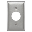 Placa para Receptáculo / Acero Inoxidable 302/304 / No Magnética / 1 Abertura 1.6\" (40.6 mm) / Compatible 15, 20 y 30 A