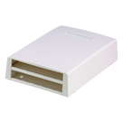 Caja de Montaje en Superficie / 12 Puertos Mini-Com / Almacenamiento 24 m (78.7 ft) Fibra / ABS RoHS / 120 x 46.1 x 170.1 mm