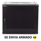 Gabinete de Pared 19in / 9UR / 450mm (17.7in) Profundidad / Puerta Perforada / 60kg Carga