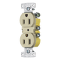 Contacto Duplex 15A 125V/ 2 Polos 3 Hilos / Cableado posterior y lateral / Nema 5-15R / Color Marfil.