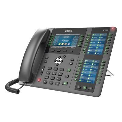Teléfono IP ideal para recepción hasta 20 líneas SIP, PoE, 106 botones DSS, Bluetooth integrado para diademas, puertos Gigabit, soporta recepción video
