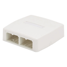 Caja de Montaje en Superficie, Para 4 Módulos Mini-Com, Color Blanco