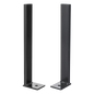 Pies Base para Escalera Tubular de 1.5\" de Peralte y 12\" de Ancho, Acabado con Pintura Epóxica Color Negro, Ideal para la Fijación de la Estructura al Suelo o Superficies de Apoyo